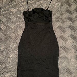 Fashion Nova Black Slim Dress with Spaghetti Straps